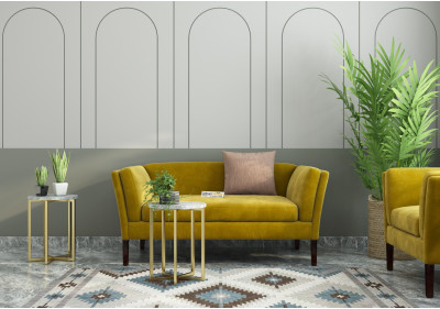 Crimson 2 Seater Fabric Sofa 