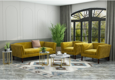 Crimson 3+1+1 Seater Fabric Sofa 