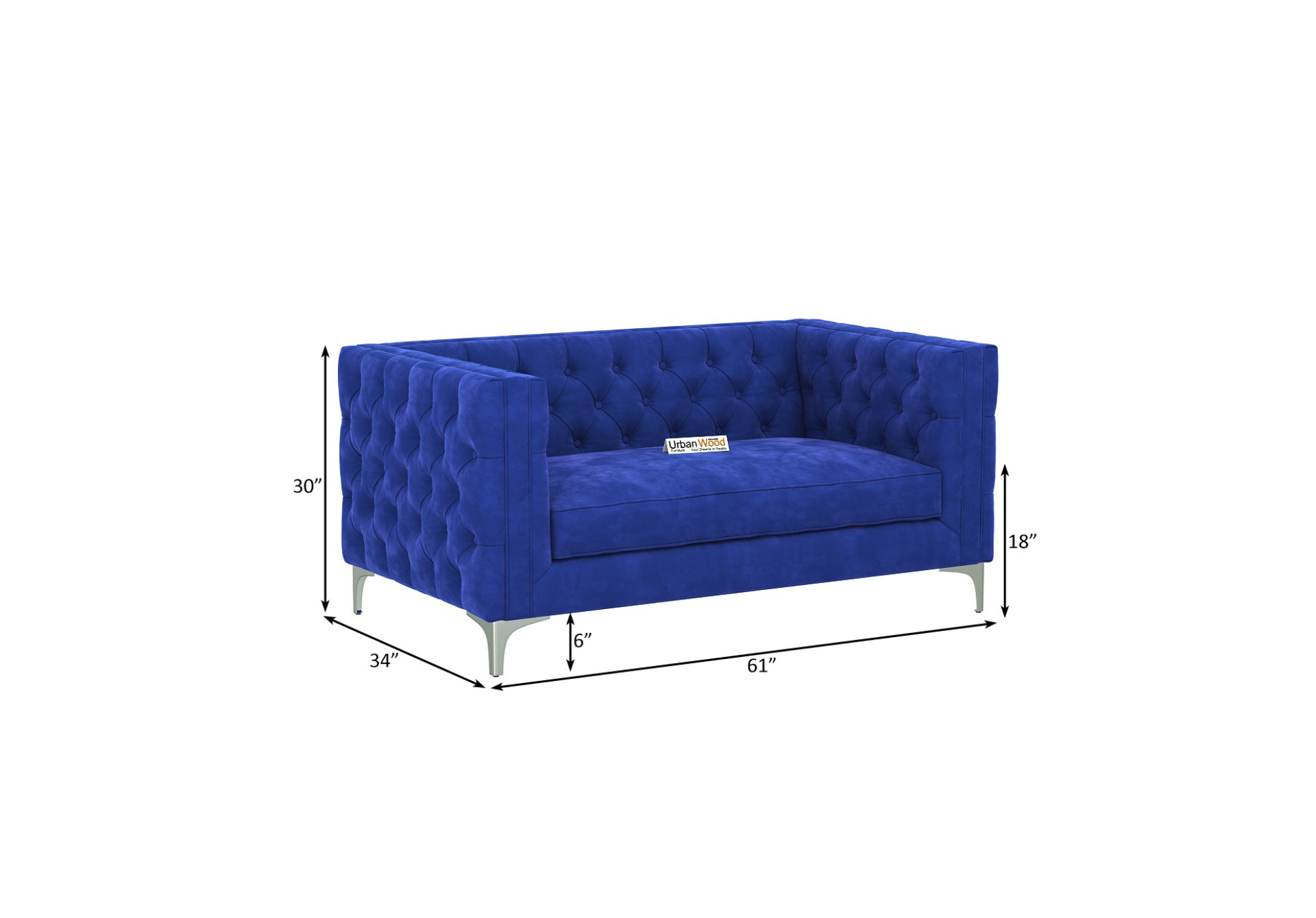 Curio 2 Seater Fabric Sofa 