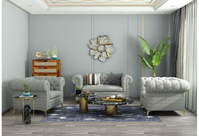 Regal 2+1+1 Seater Fabric Sofa 