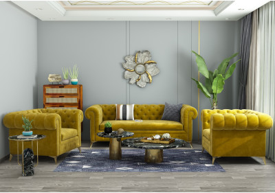 Regal 3+1+1 Seater Fabric Sofa 