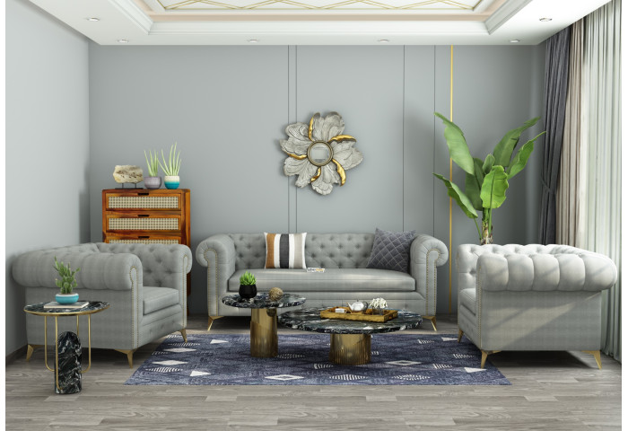 Regal 3+1+1 Seater Fabric Sofa 