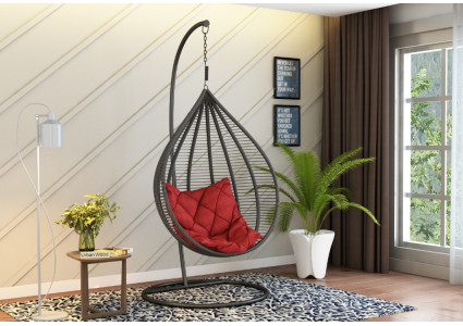 Storm Hanging Chair with Stand & Cushion 