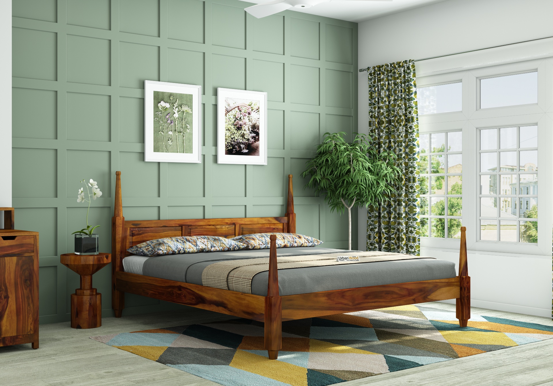 Half Canopy Poster Bed 
