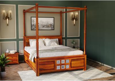 Relay Poster Bed With Hydraulic Storage 