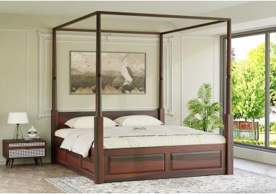 Tuscan Poster Bed With Box Storage 