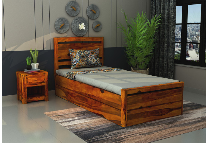 Gavin Single Bed With Box Storage 