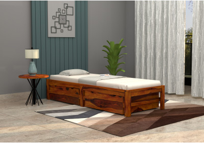 Cleo Single Bed With Drawer Storage 