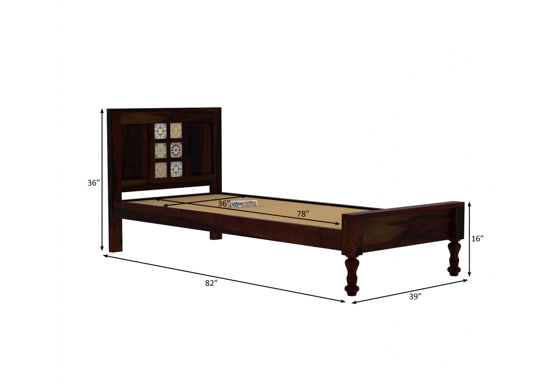 Relay Single Bed Without Storage 