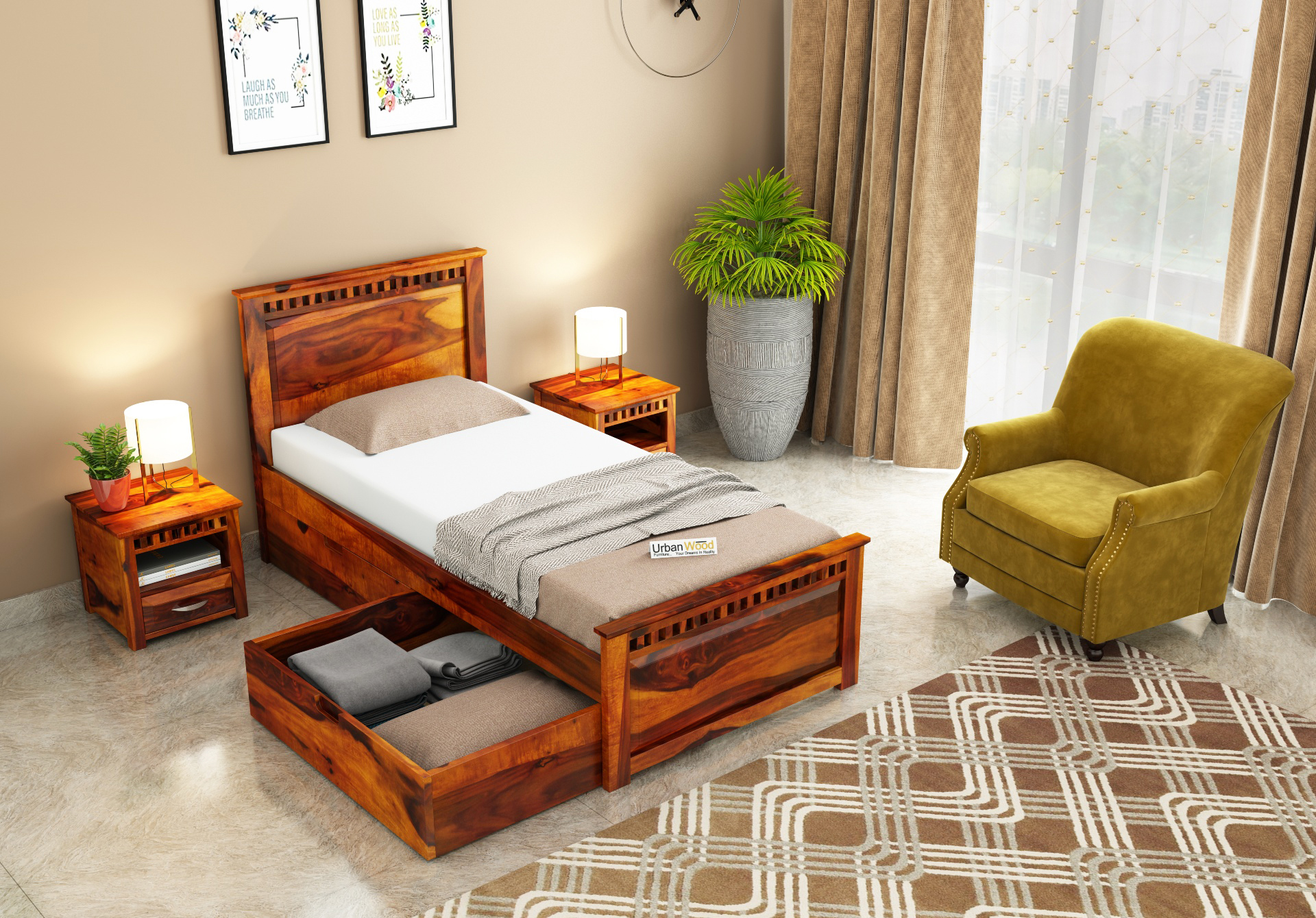 Fusion Single Bed With Storage 