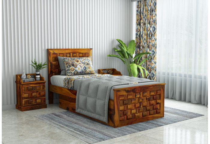 Hover Single Bed with Drawer Storage 