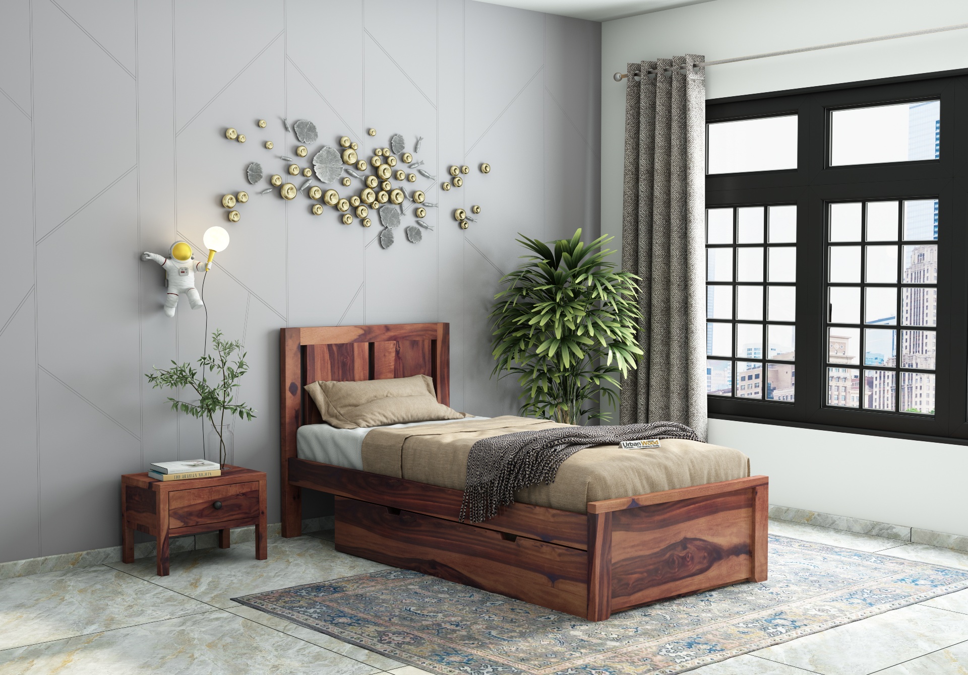 Topaz Single Bed With Drawer Storage 