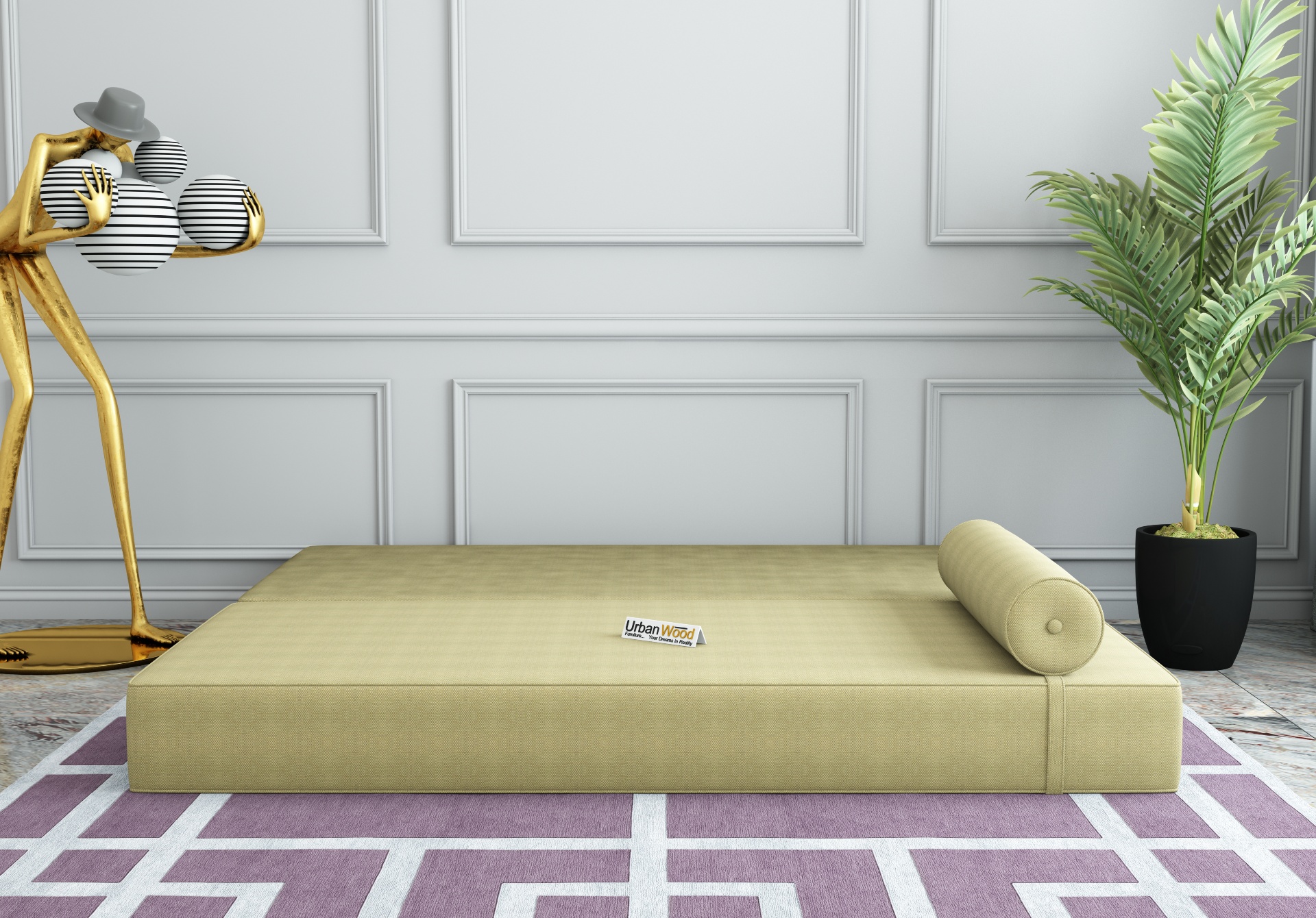 Brisk Fabric Sofa Cum Bed 