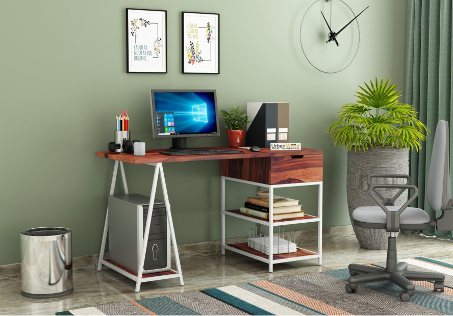 Groupe White Iron Study Tables 