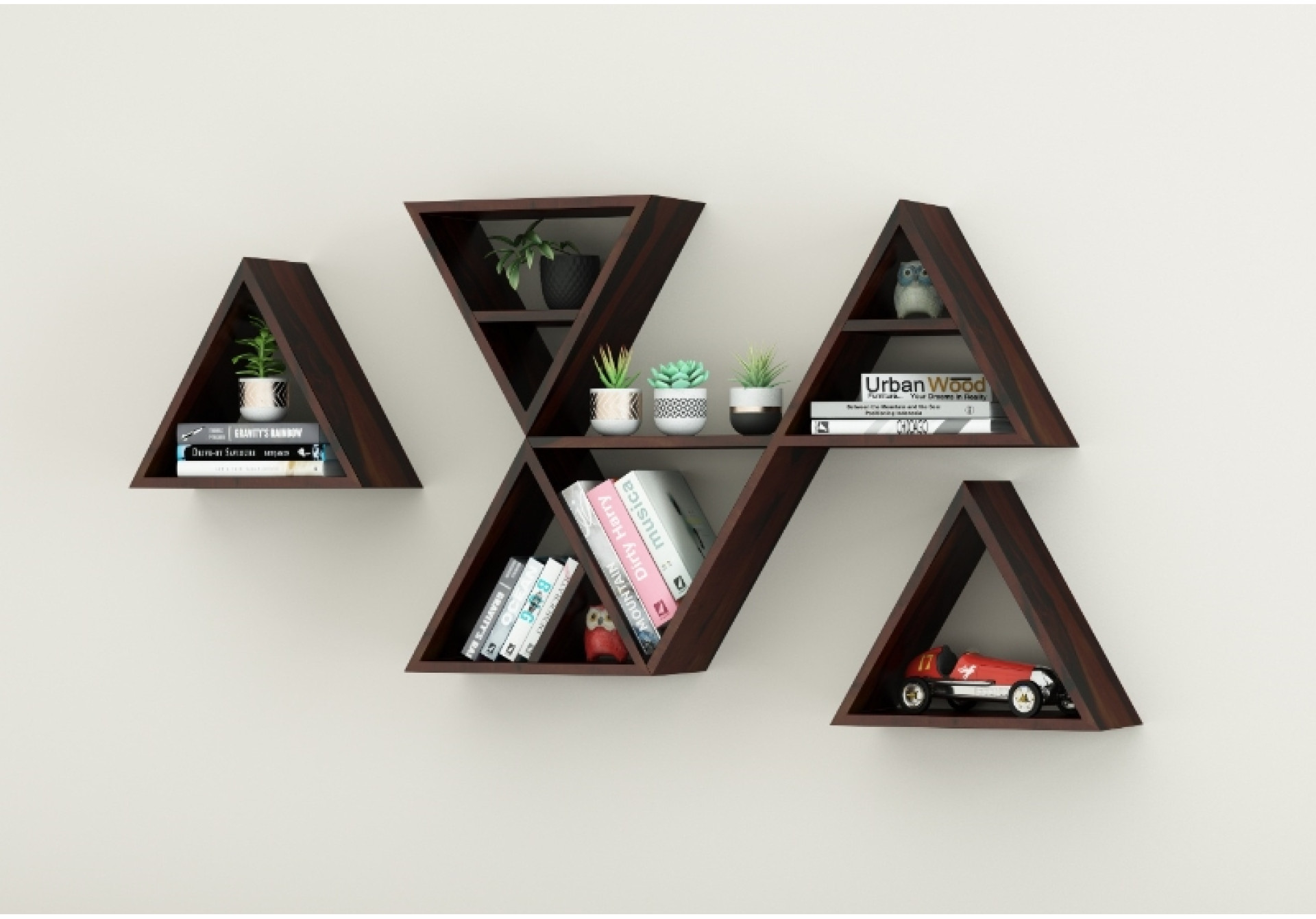 Jave Wooden Wall Shelves 