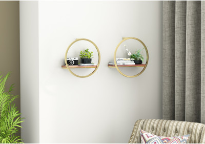 Kaya Wooden Wall Shelves 