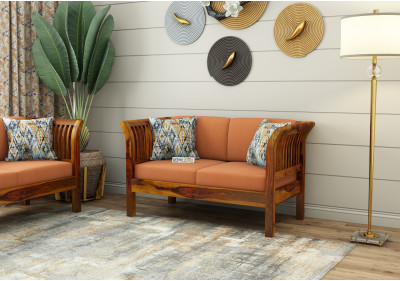 Crispin 2 Seater Wooden Sofa 
