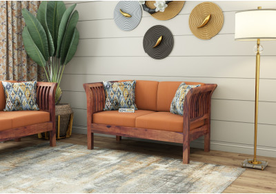 Crispin 2 Seater Wooden Sofa 