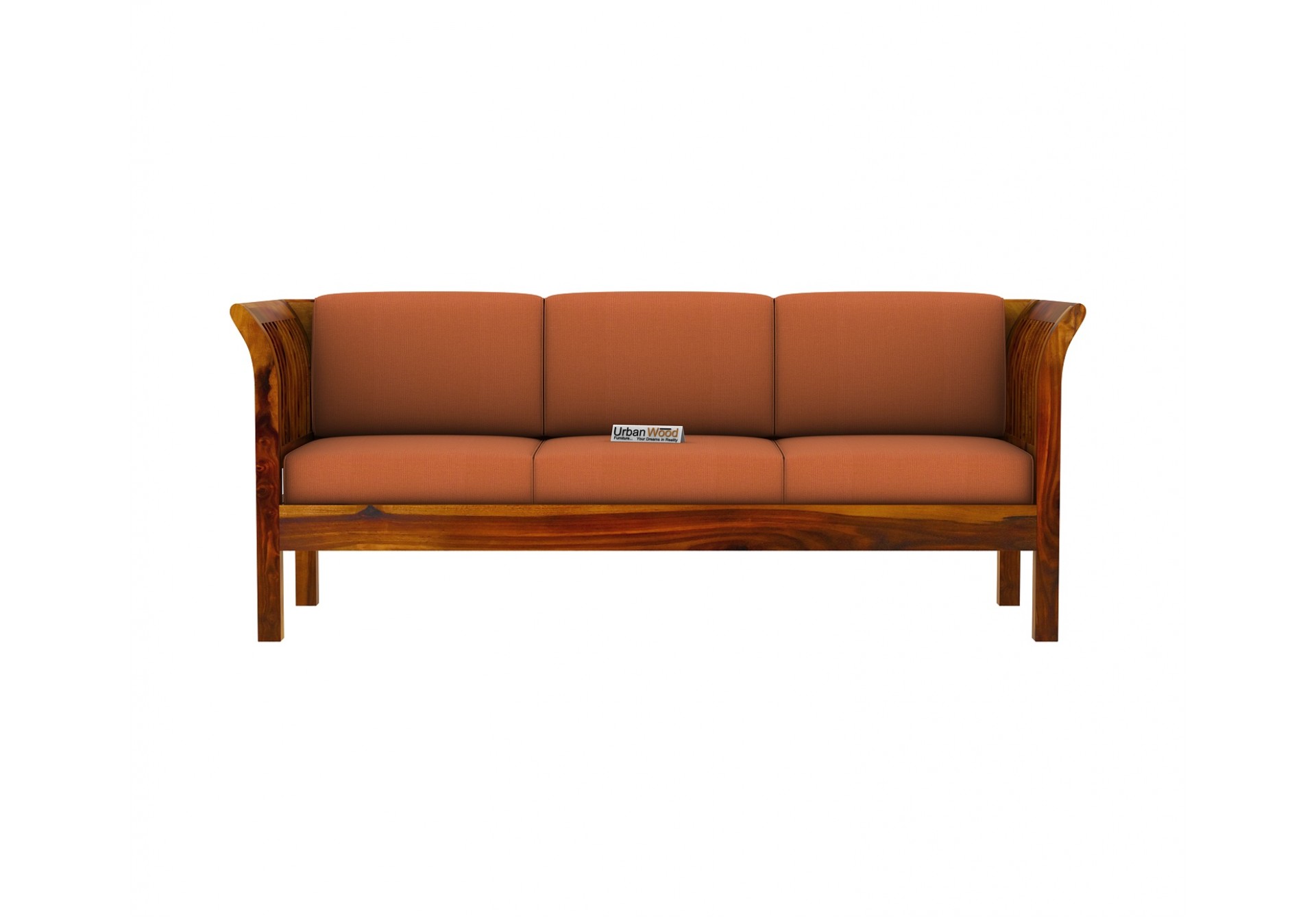 Crispin 3 Seater Wooden Sofa 