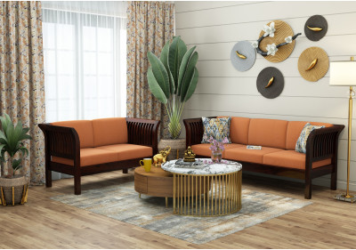 Crispin 3+2 Seater Wooden Sofa Set 