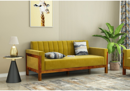 Ethan 3 Seater Wooden Sofa 