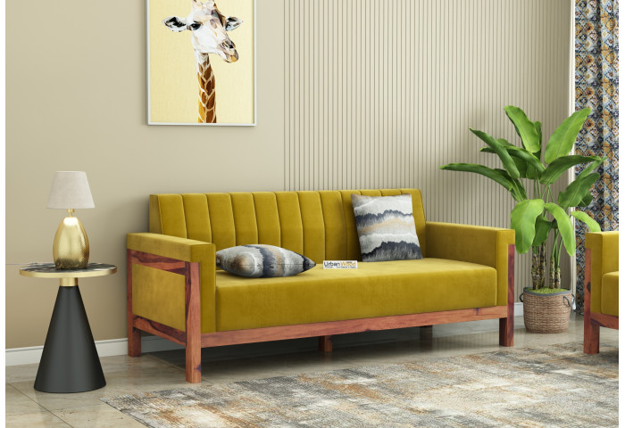 Ethan 3 Seater Wooden Sofa 