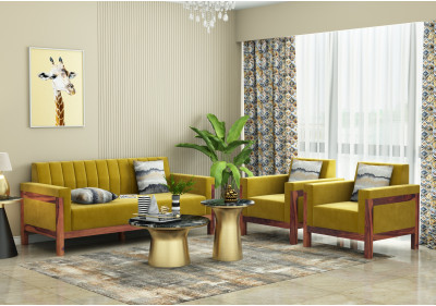 Ethan 3+1+1 Seater Wooden Sofa Set 