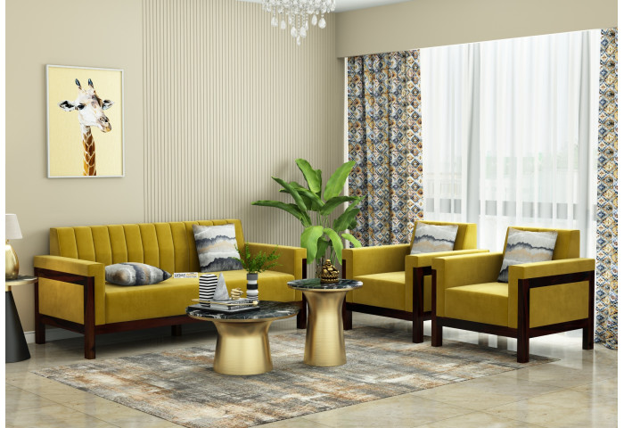 Ethan 3+1+1 Seater Wooden Sofa Set 