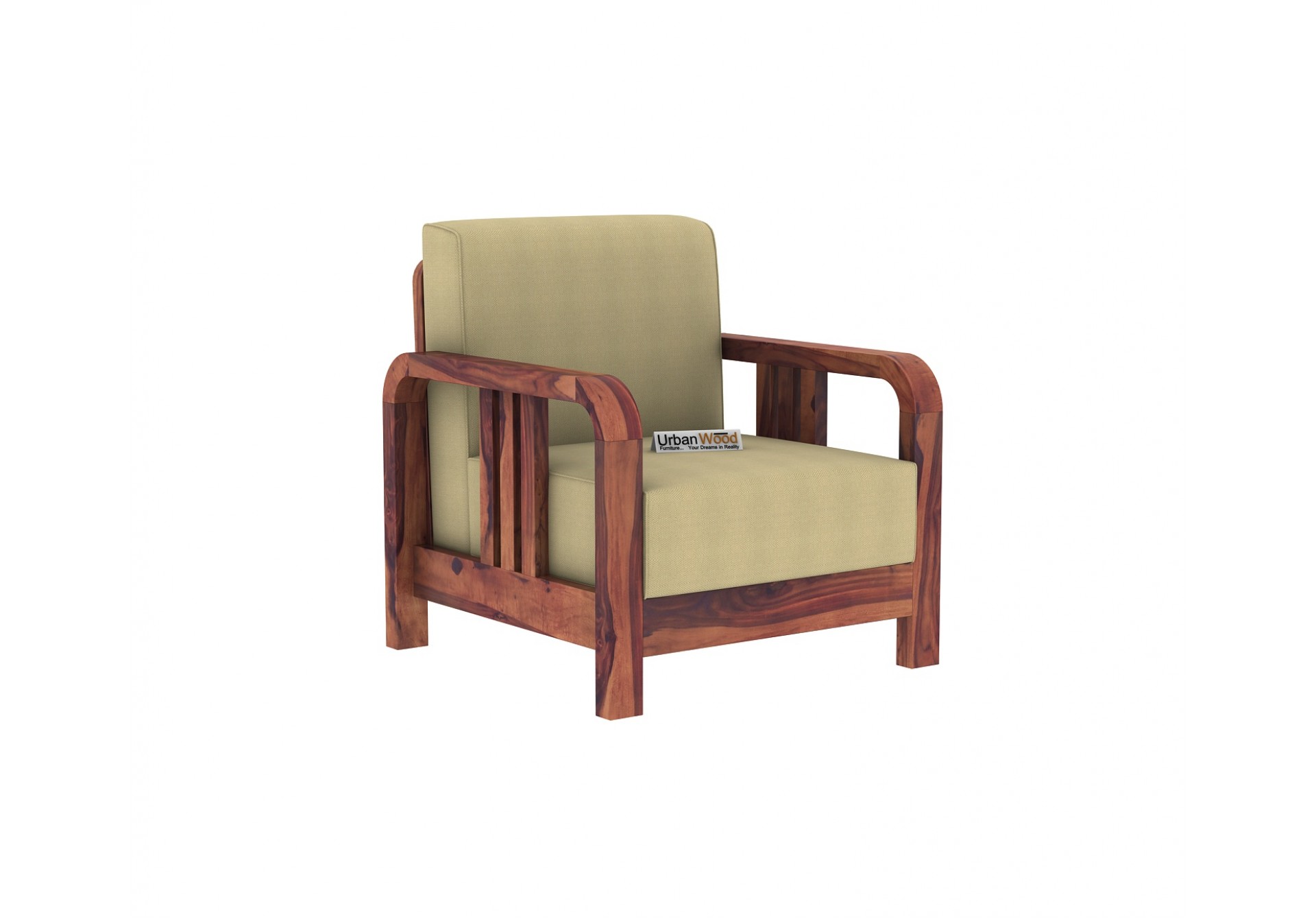 HomeBregg Wooden Sofa Set 3+1+1 Seater 