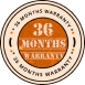 36 month warranty