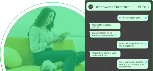 chat with furniture expert at Urbanwood