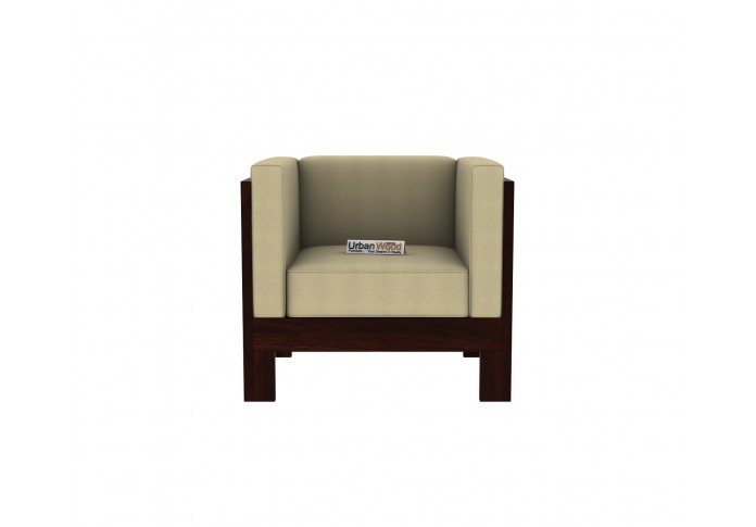 Fitbit Wooden Sofa 1 seater ( Walnut Finish )