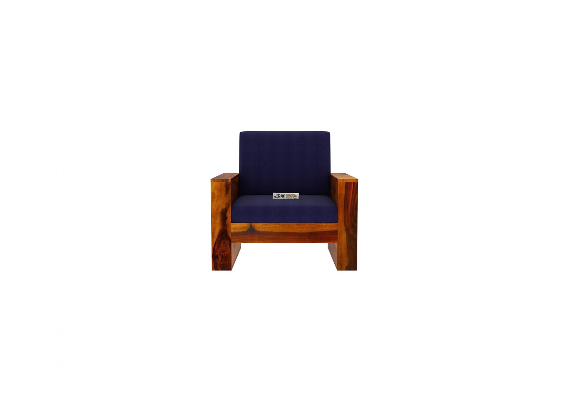 Modeway Wooden Sofa 1 Seater ( Honey Finish )