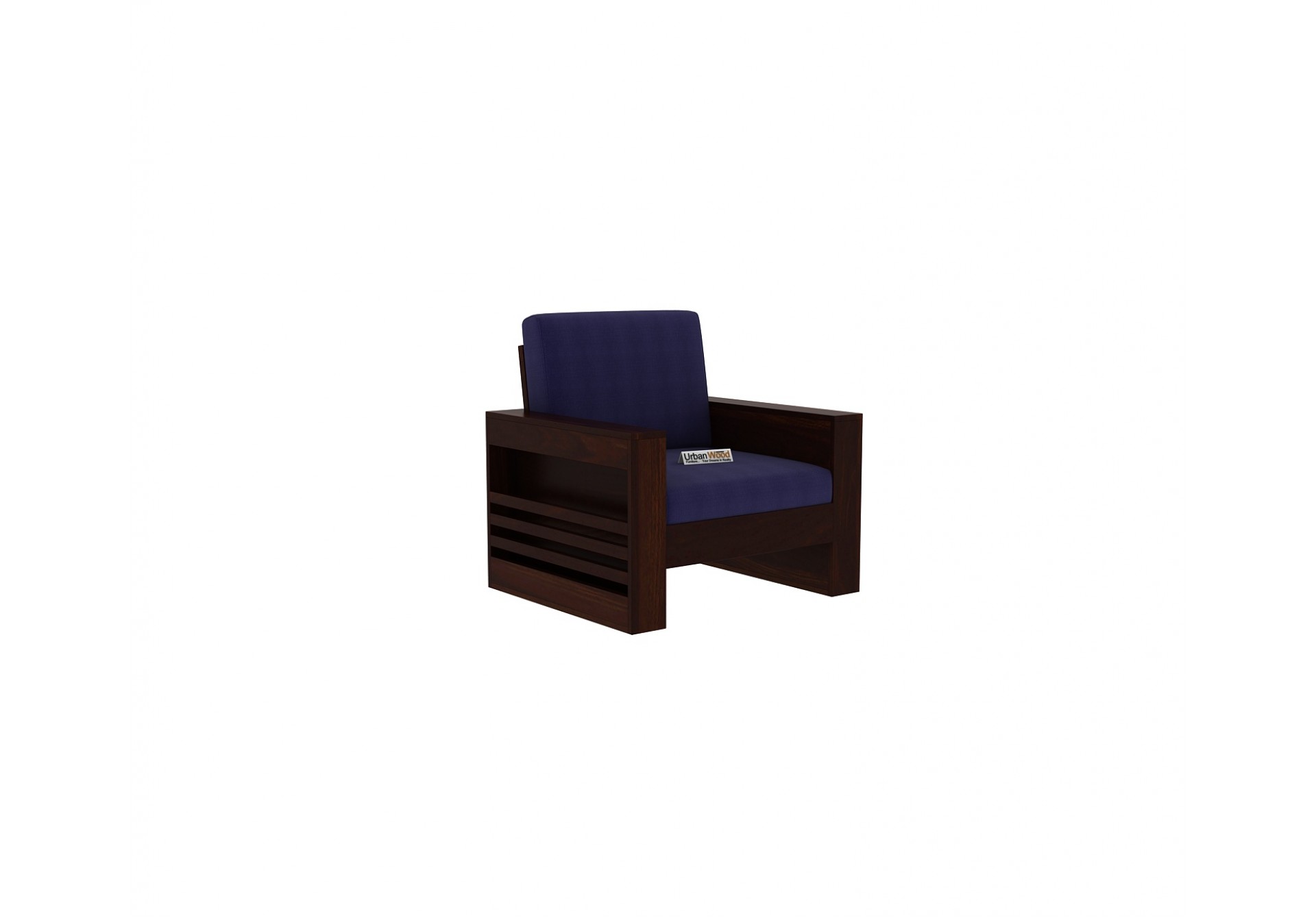 Modeway Wooden Sofa 1 Seater ( Walnut Finish )