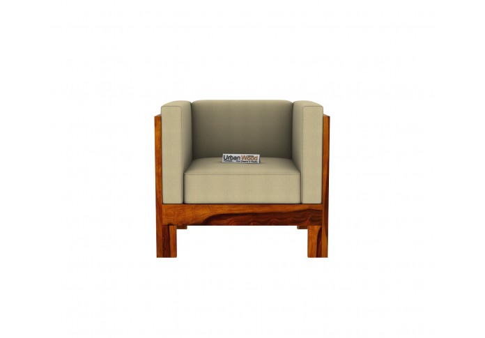 Fitbit Wooden Sofa Set 2+1+1 Seater (Honey Finish)