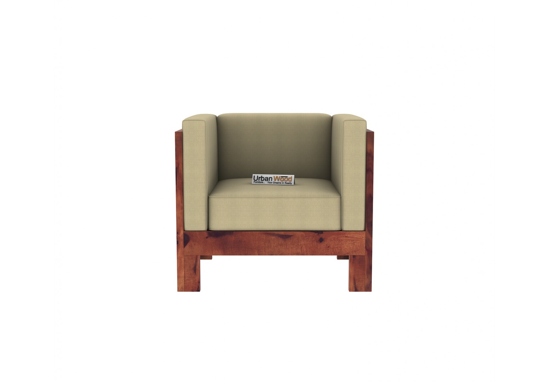 Fitbit Wooden Sofa Set 2+1+1 Seater ( Teak Finish)
