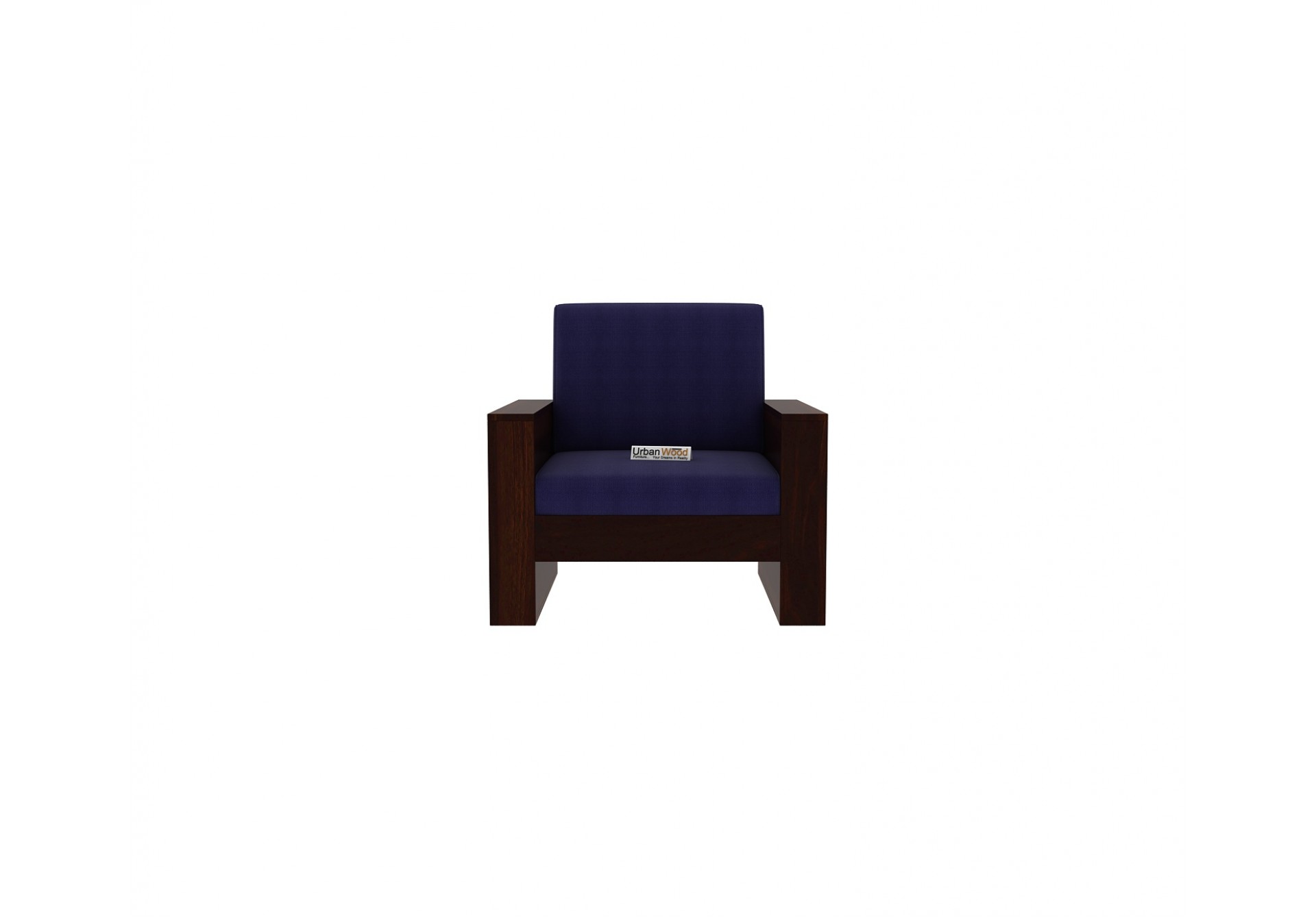 Modway Wooden Sofa Set 2+1+1 Seater ( Walnut Finish)