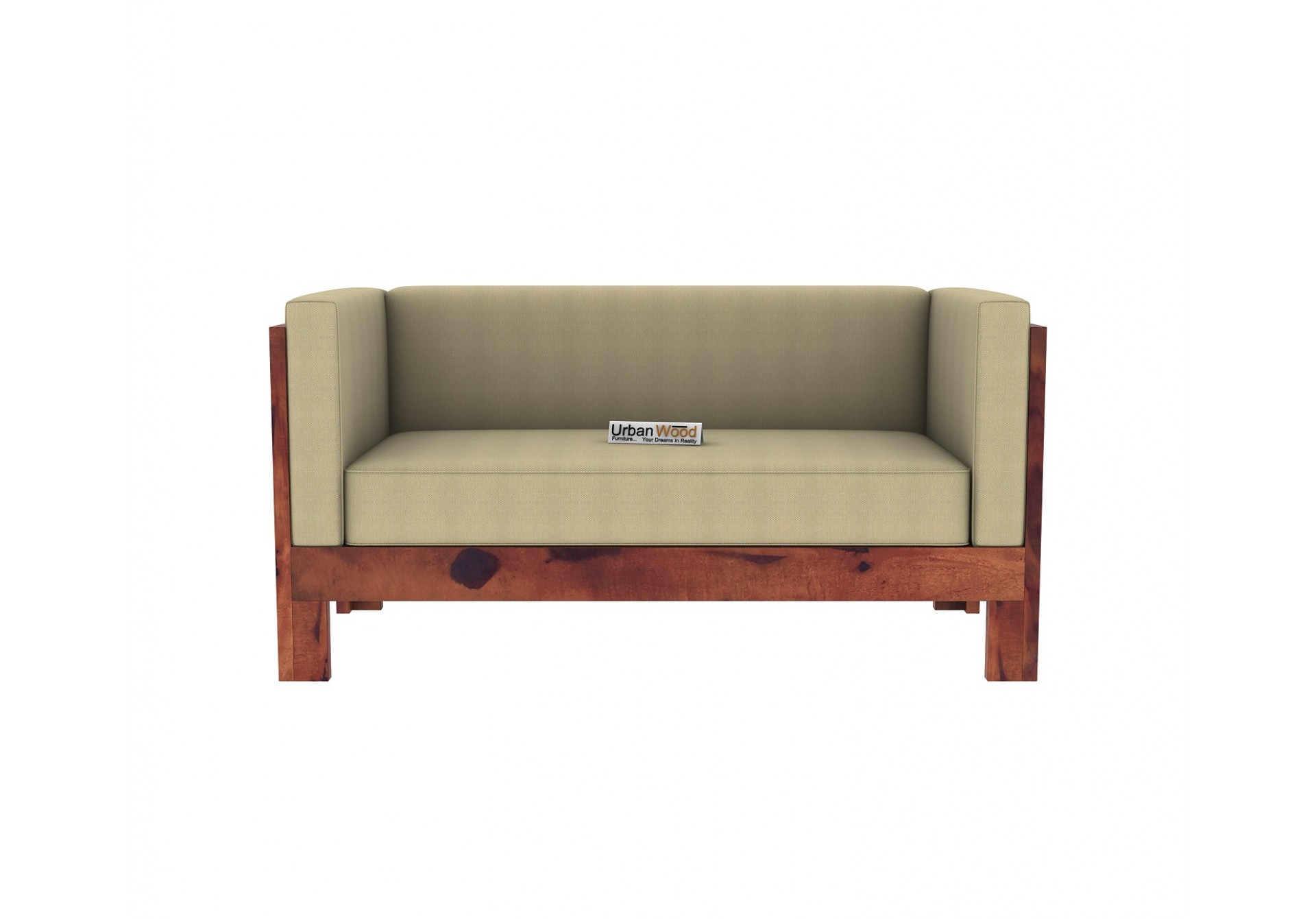 Fitbit Wooden Sofa 2 seater ( Teak Finish )