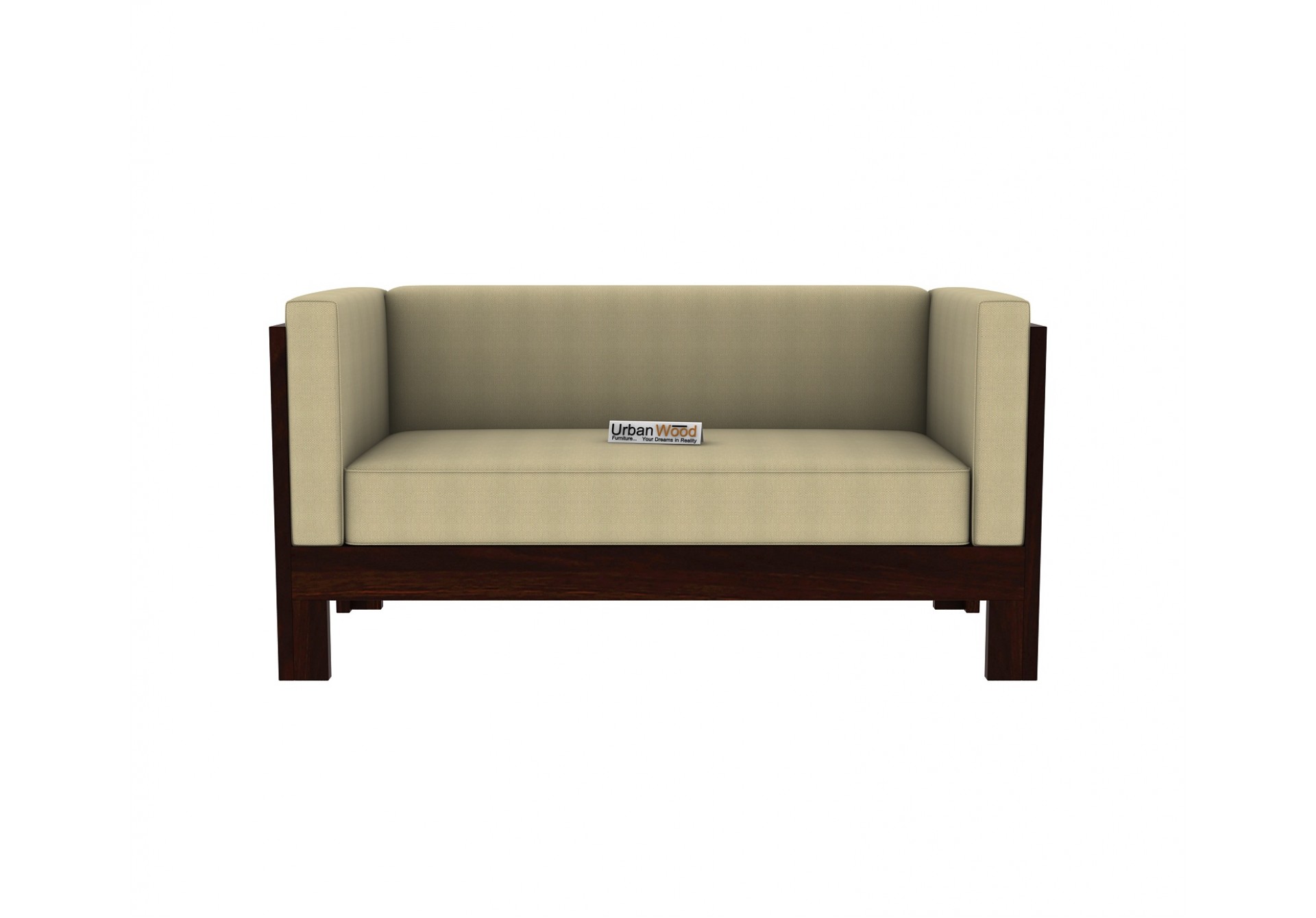 Fitbit Wooden Sofa 2 seater ( Walnut Finish )