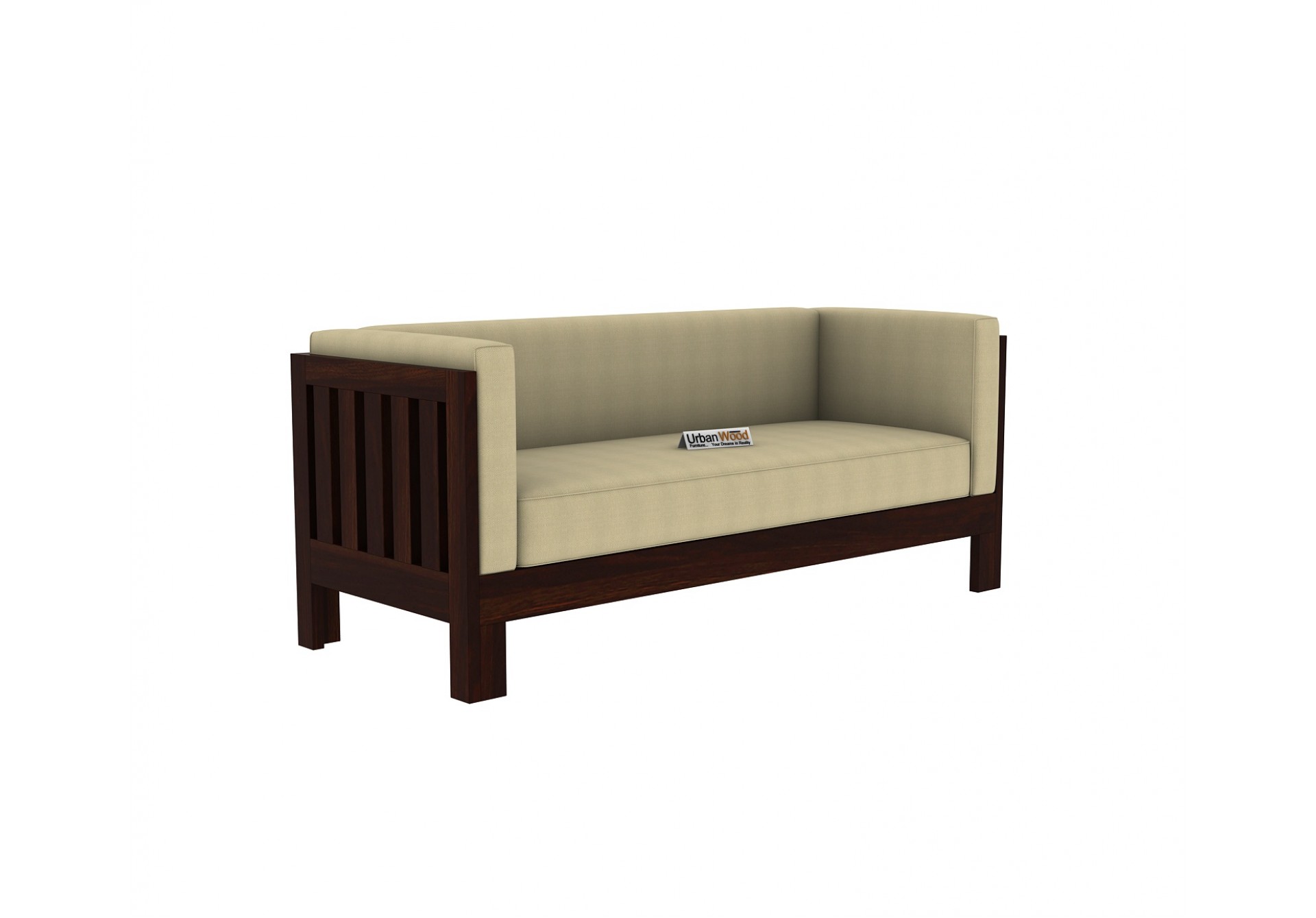 Fitbit Wooden Sofa Set 3+1+1 Seater ( Walnut Finish)