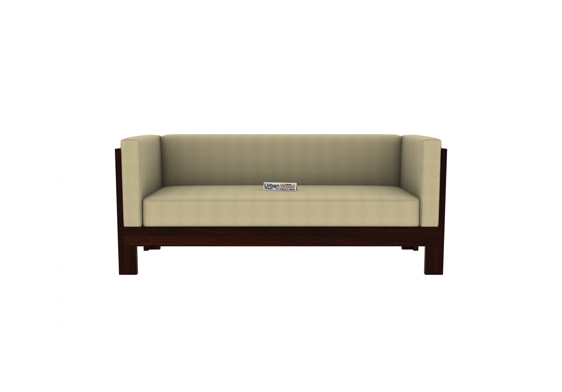 Fitbit Wooden Sofa Set 3+2+1+1 Seater (walnut Finish)