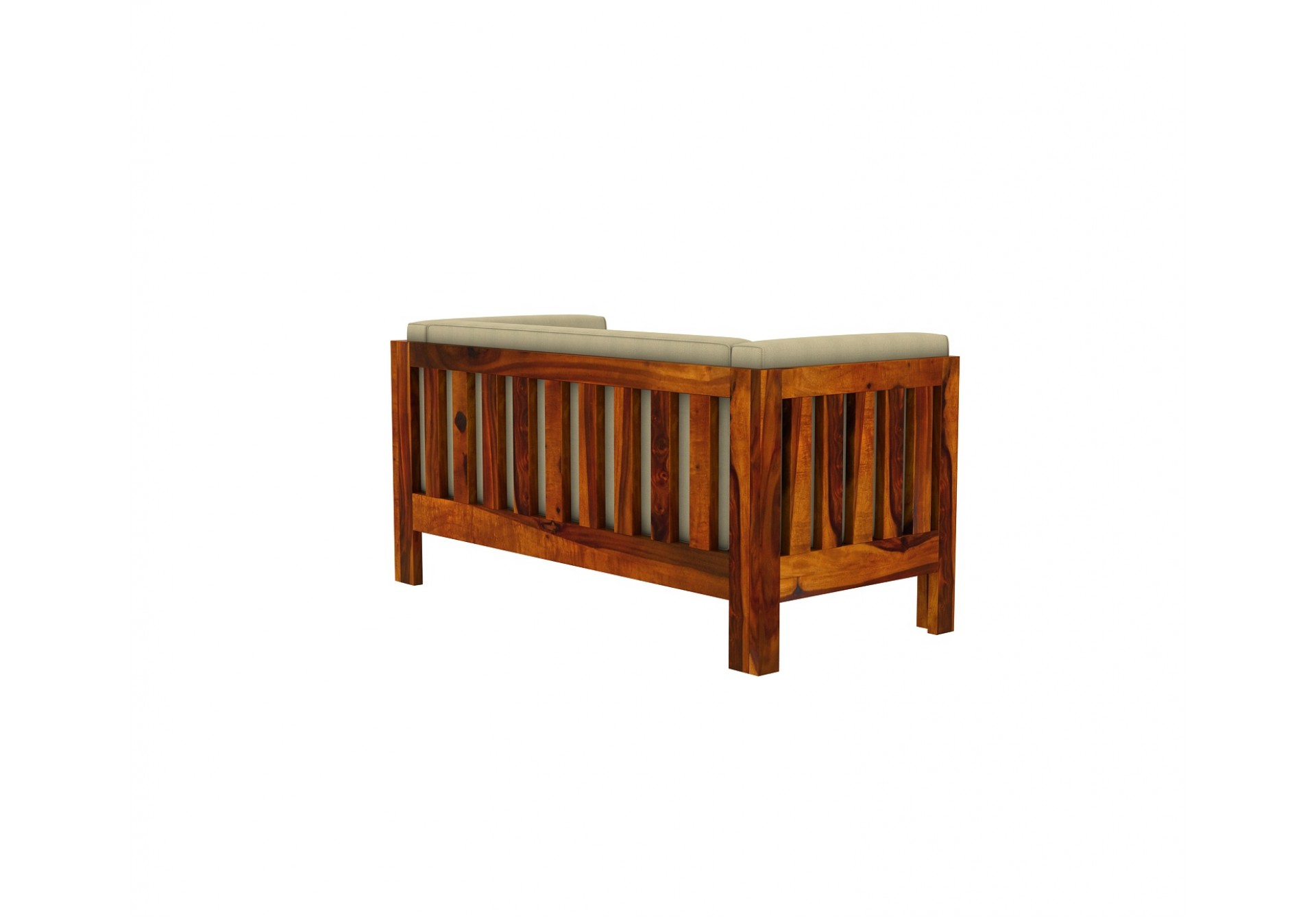 Fitbit Wooden Sofa Set 3+2+1 Seater ( Honey Finish)
