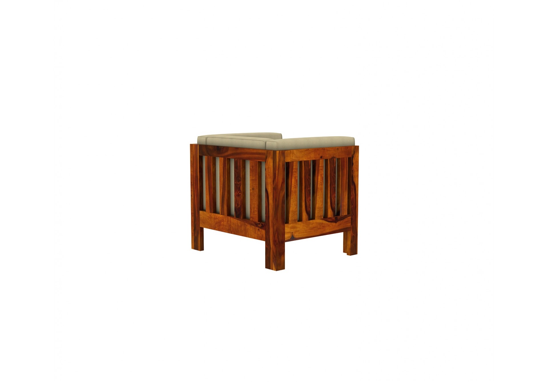 Fitbit Wooden Sofa Set 3+2+1 Seater ( Honey Finish)