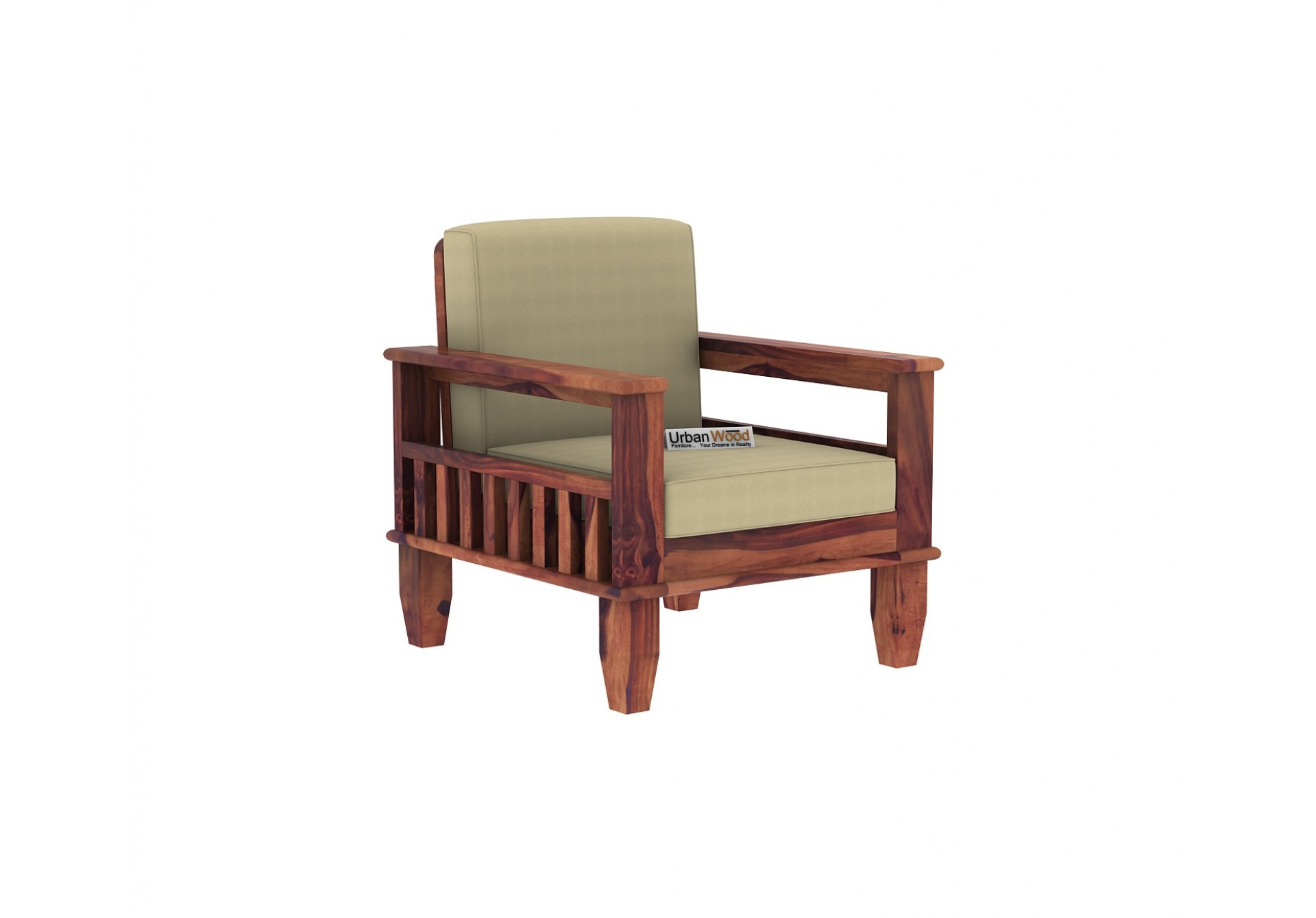 Freshlyn Wooden Sofa Set 3+2+1 Seater ( Teak Finish )