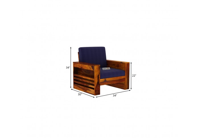 Modway Wooden Sofa Set 2+1+1 Seater (Honey Finish)