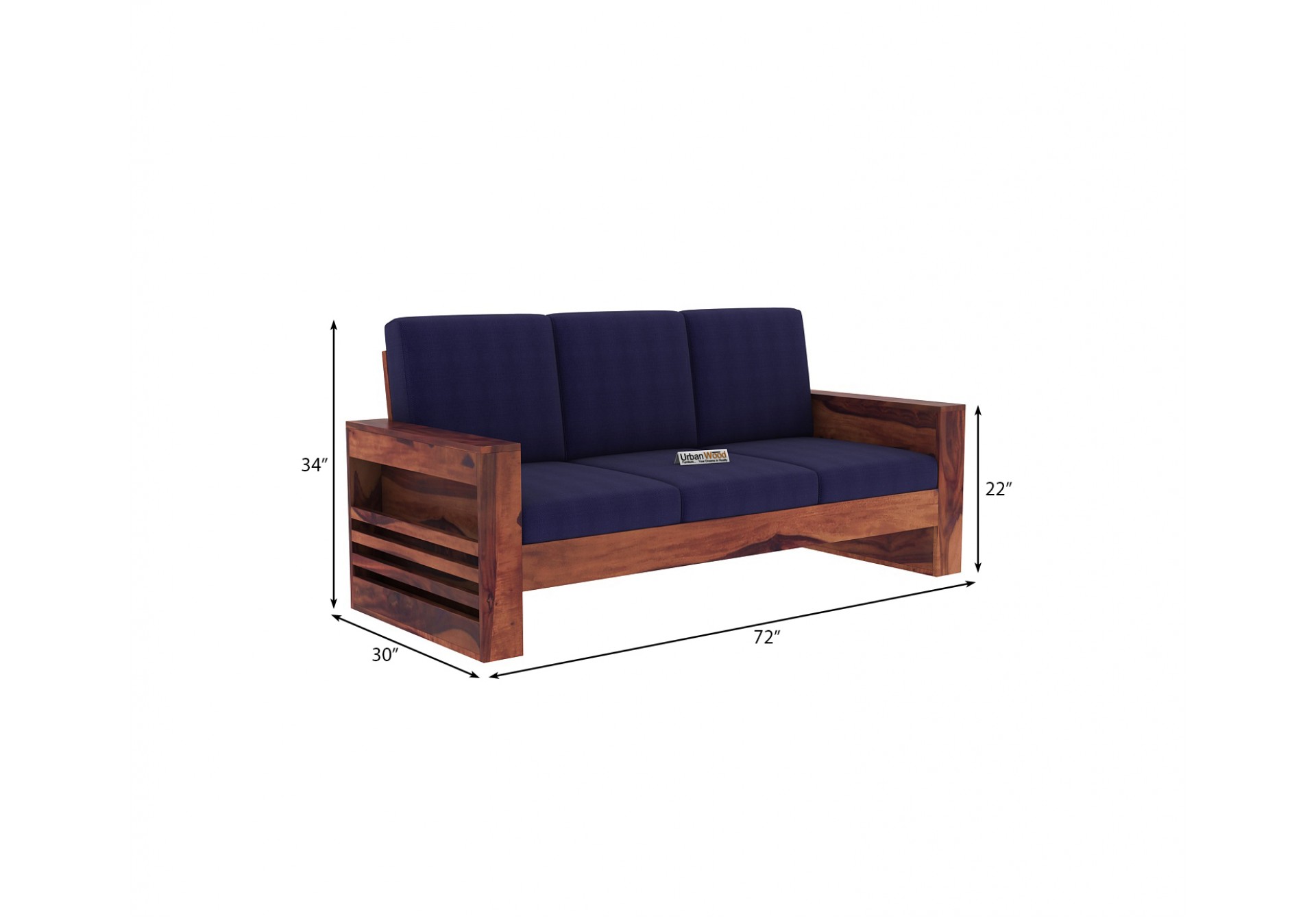 Modway Wooden Sofa Set 3+2 Seater ( Teak Finish)