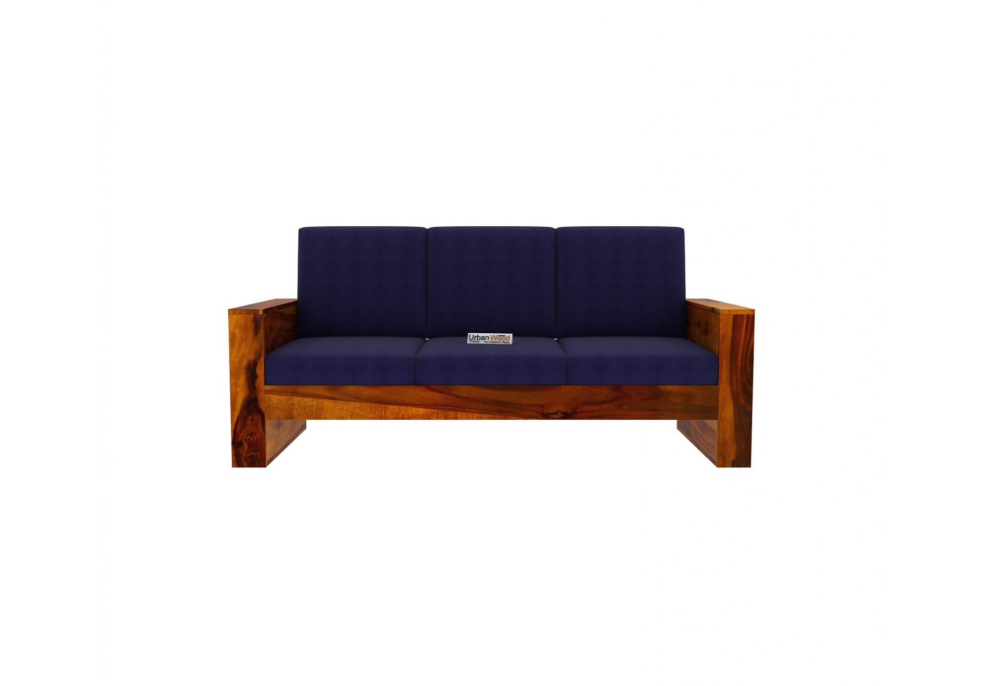 Modway Wooden Sofa 3 Seater ( Honey Finish)