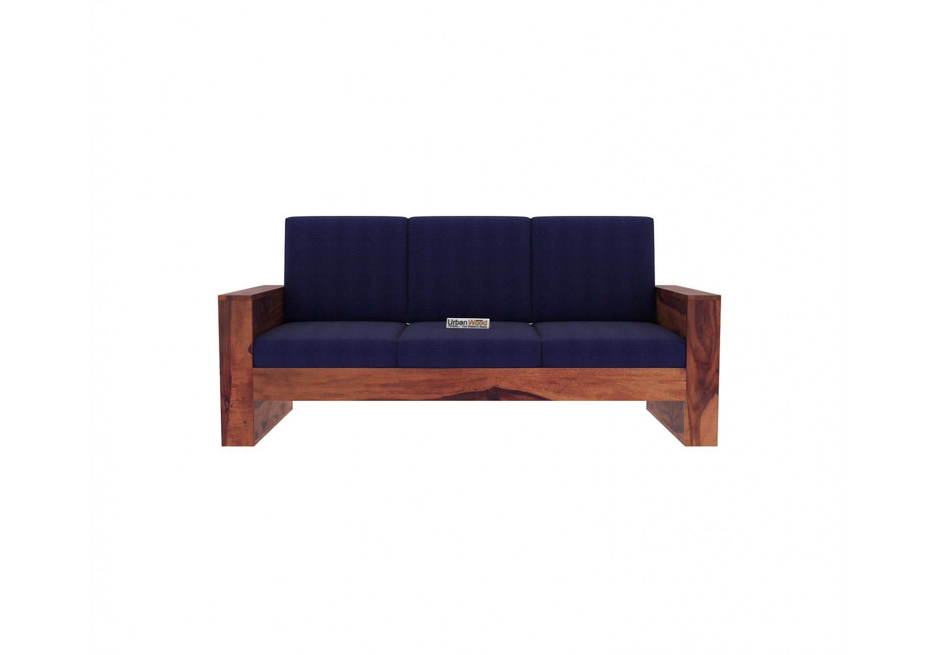 Modway Wooden Sofa 3 Seater (Teak Finish)