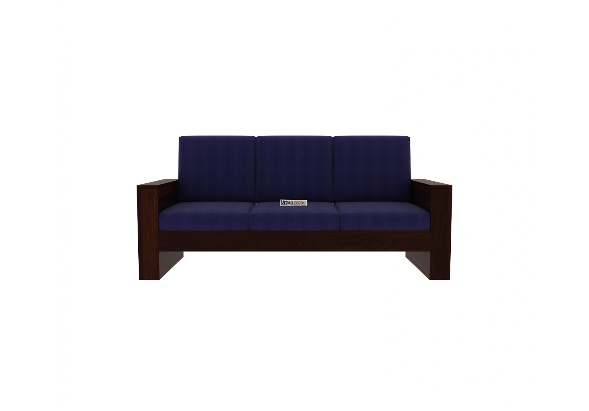 Modway Wooden Sofa 3 Seater ( Walnut Finish)