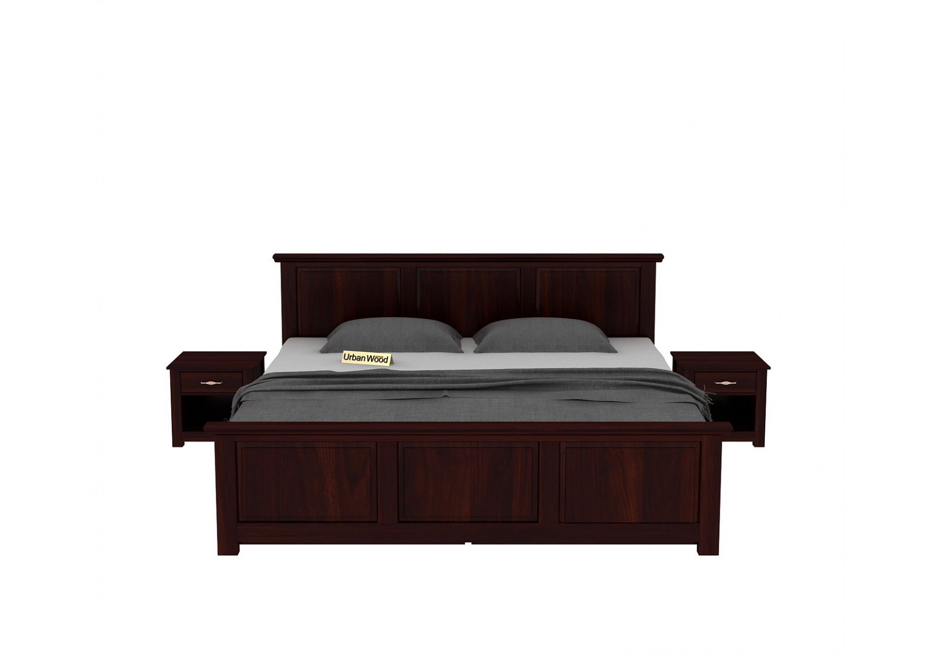 Babson Bed With Storage ( Queen Size, Walnut Finish )